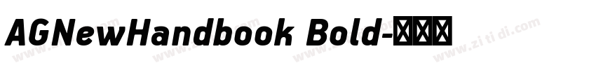 AGNewHandbook Bold字体转换